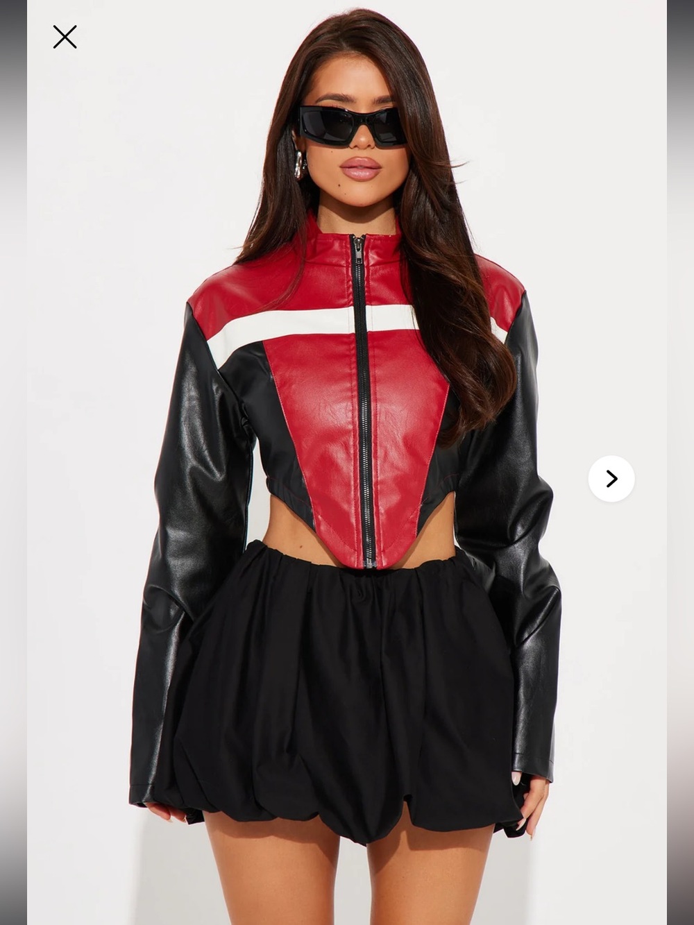 Fashion nova Crossed The Line Faux Leather Jacket - Burgundy/combo